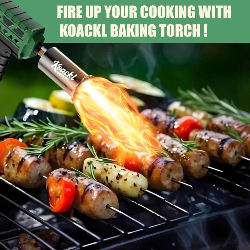 Koackl Propane Torch Gun | Adjustable Flame Thrower Gun | Gas Welding Kits Cooking Torch for BBQ, Searing Steak, Welding, Campfire & Charcoal (Propane Tank Not Included) - Image 5